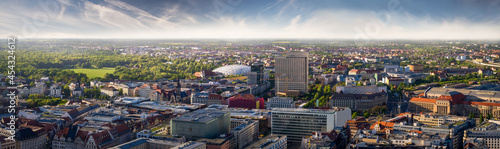 Panorama top view of skyline Leipzig photo