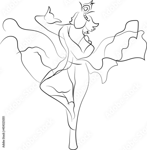 illustration of Krishna in dance pose