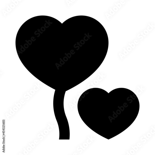 Heart-shaped air ballons