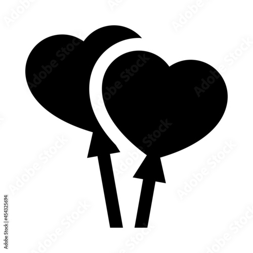 Heart-shaped air ballons
