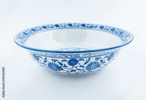Chinese food ceramic tableware blue and white porcelain bowl