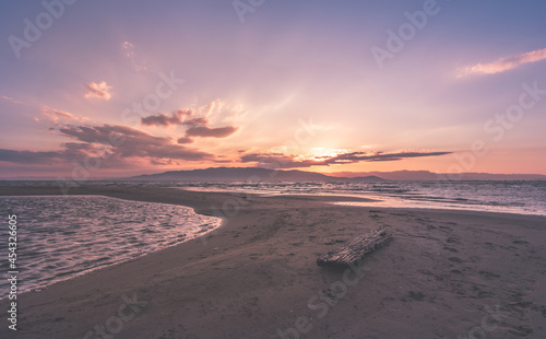 sunset on the beach