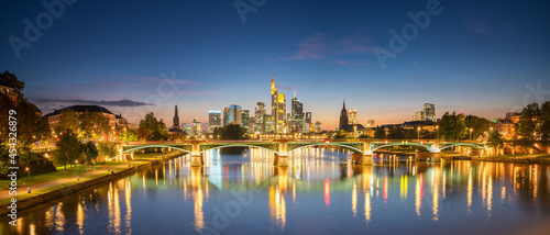 Panoramic View of the Frankfurt Skyline, Germany