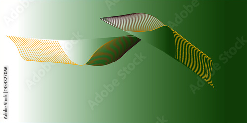 Abstract background with shapes. Dynamic abstract composition Vector illustration. Design element for web banners, posters, green and yellow