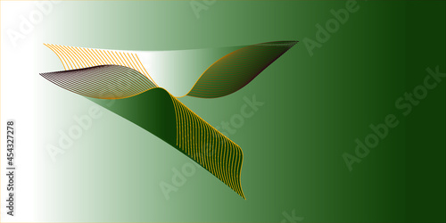 Abstract background with shapes. Dynamic abstract composition Vector illustration. Design element for web banners, posters, green and yellow