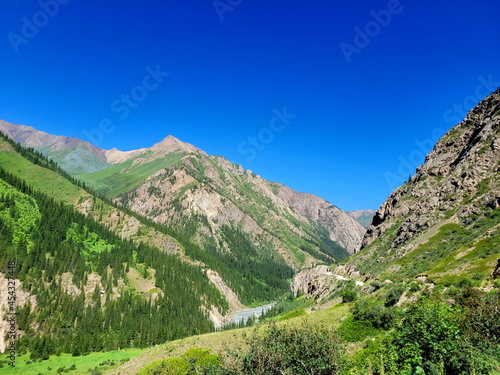 A river among steep mountains