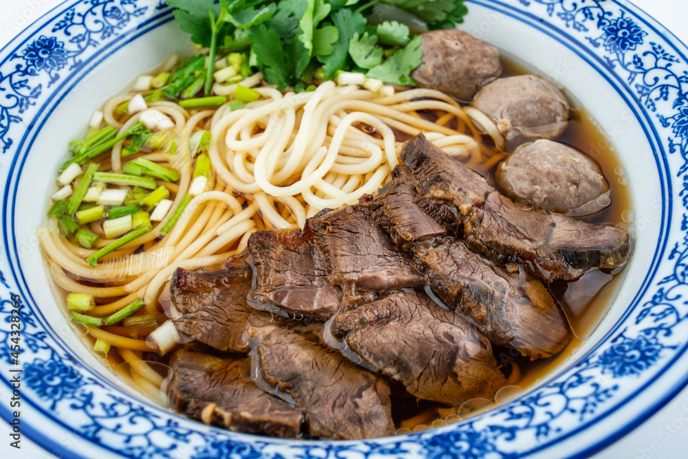 A bowl of beef ramen A bowl of beef ramen