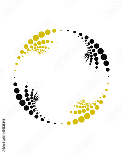 Design spiral dots, art illustration