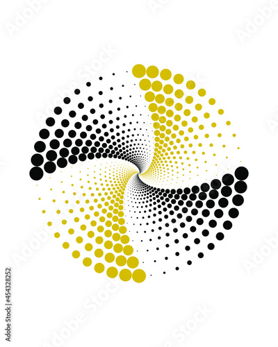 Design spiral dots, art illustration