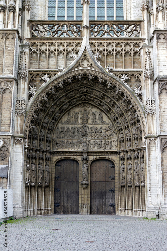 Entrance of the Cathedral of Our Lady in Antwerp