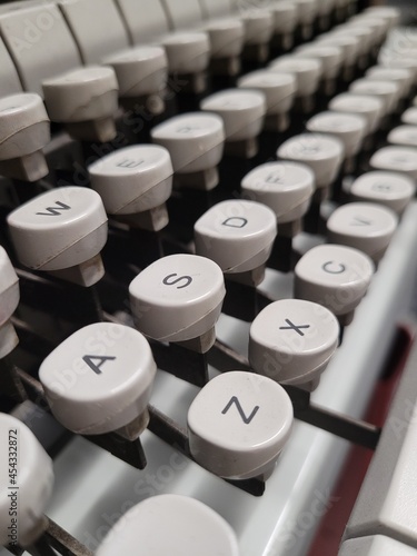 Old typewriter keys. Business concept