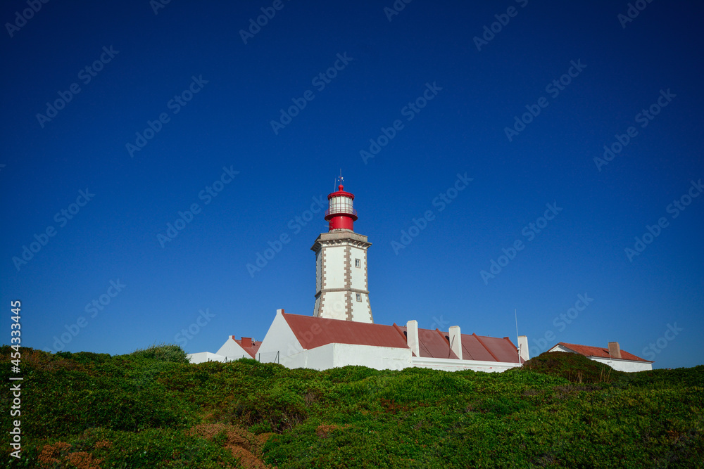 Cape Espichel lighthouse in Sesimbra, Portugal