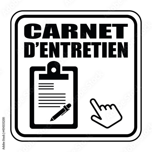 Logo carnet d'entretien.