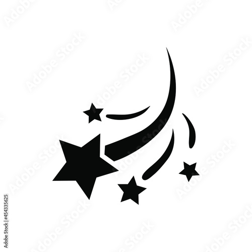Shooting stars icon vector. Comet tail or star trail illustration sign. fireworks symbol or logo. 