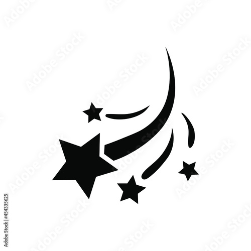 Shooting stars icon vector. Comet tail or star trail illustration sign. fireworks symbol or logo.
