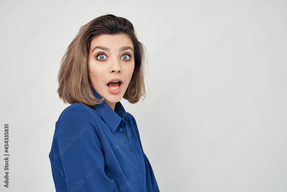 pretty woman in blue shirt professional manager office executive pretty woman in blue shirt professional manager office executive