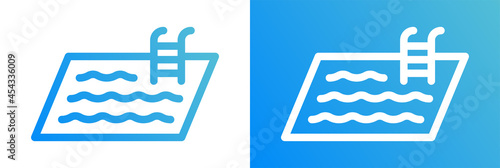 Swimming pool icon vector illustration.