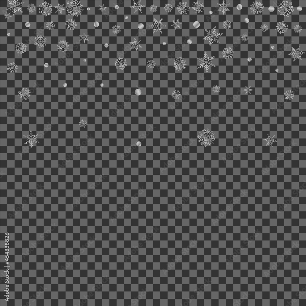 Metal Snowflake Background Transparent Vector. Confetti Isolated Card. Grey Snow Sparkle. Luminous Falling Pattern. Metal Snowflake Background Transparent Vector. Confetti Isolated Card. Grey Snow Sparkle. Luminous Falling Pattern.