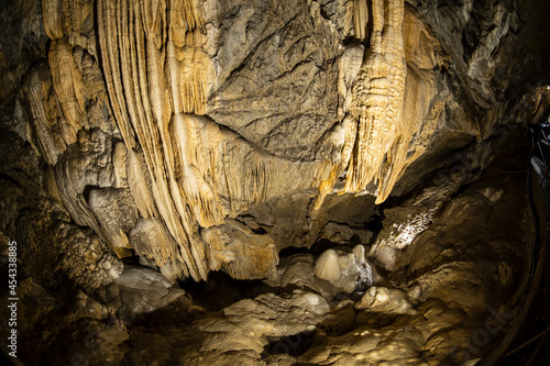 Italy Lucca Garfagnana Trimpello, exploration of natural cave excavated by Underwrane River