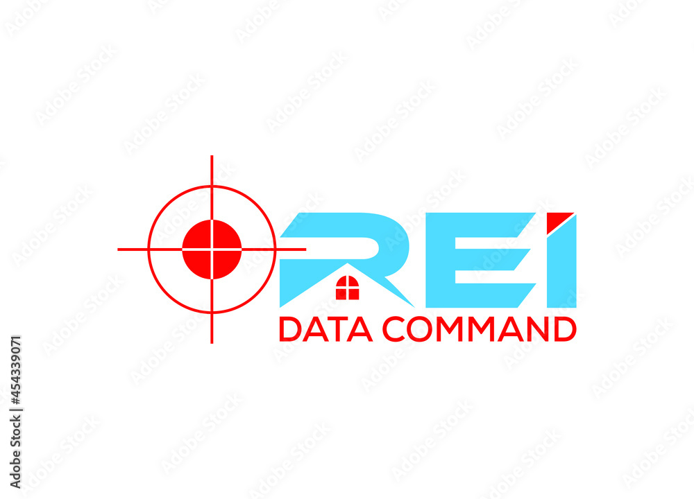 Real Estate & Data Command Logo or Icon Design Vector Image Template Real Estate & Data Command Logo or Icon Design Vector Image Template
