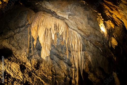 Italy Lucca Garfagnana Trimpello, exploration of natural cave excavated by Underwrane River