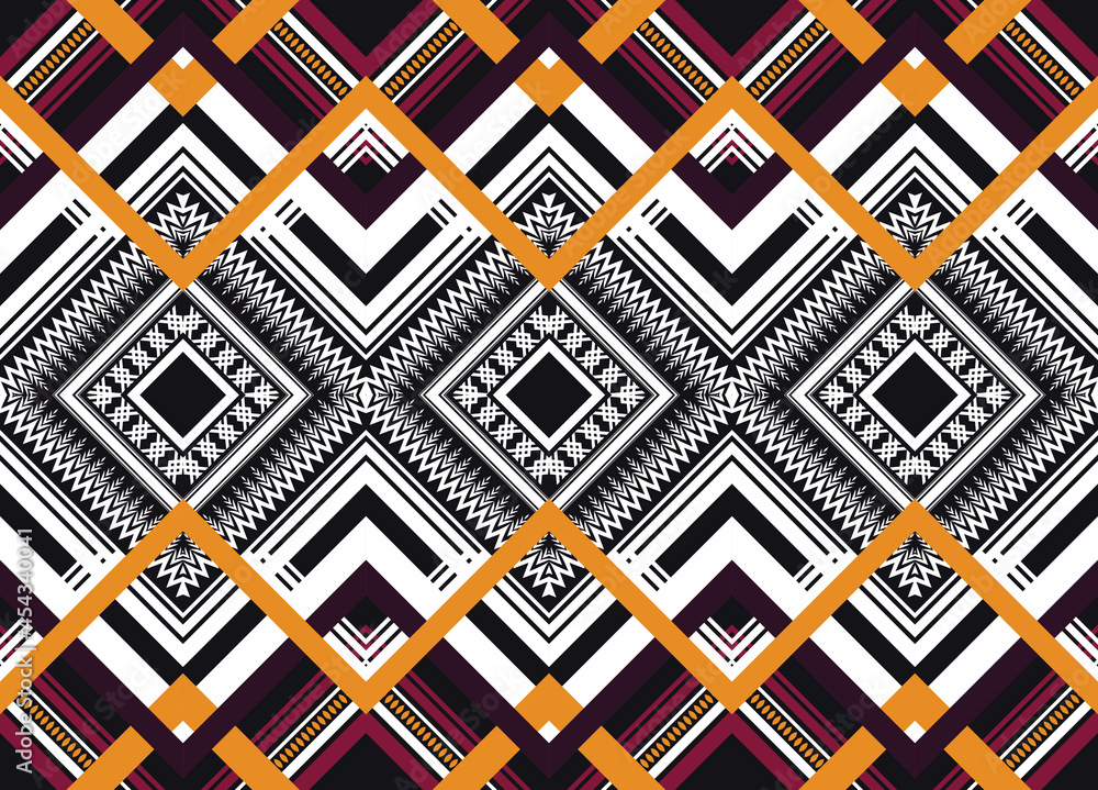 ethnic pattern vector background. seamless pattern traditional, Design for background, wallpaper, Batik, fabric, carpet, clothing, wrapping, and textile. ethnic pattern illustration.