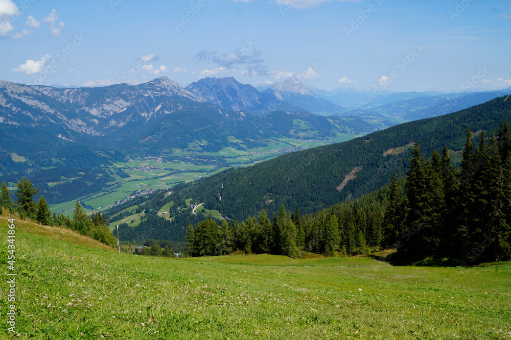 beautiful alpine landscape of the Schladming-Dachstein region in Austria