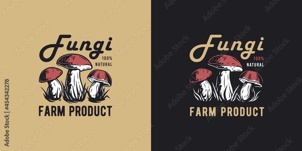 Obraz premium Mushroom boletus or porcini. Autumn forest of mushroom picking with vegetarian fungi for food menu. Organic, natural fungus