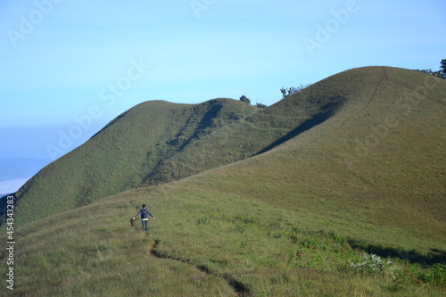 hiking in the mountain