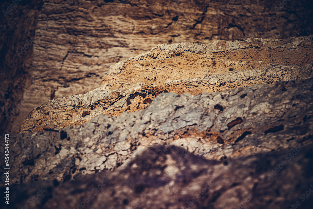 Fragments of an abandoned sand quarry. Soft focus Fragments of an abandoned sand quarry. Soft focus