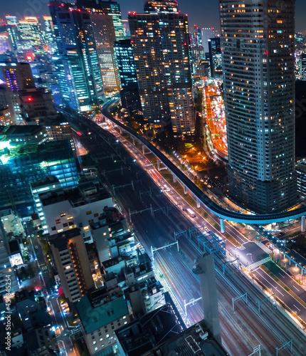 Photography The glowing center of an Asian city