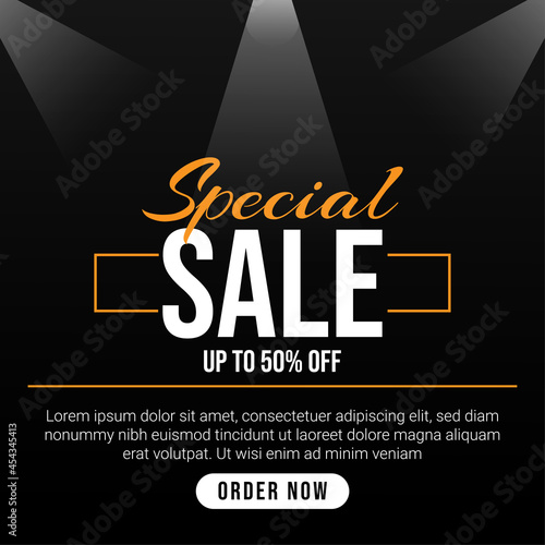 Trendy vector Special sale banner
