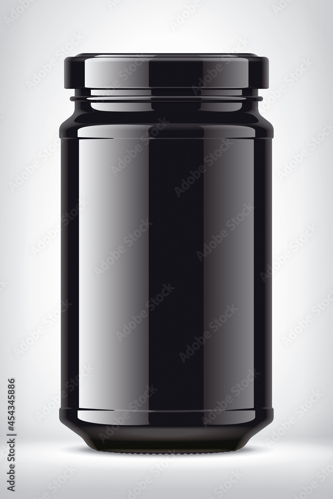 Black Jar on Background. Black Jar on Background.