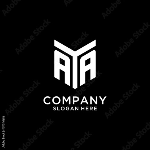 AA mirror initial logo, creative bold monogram initial design style