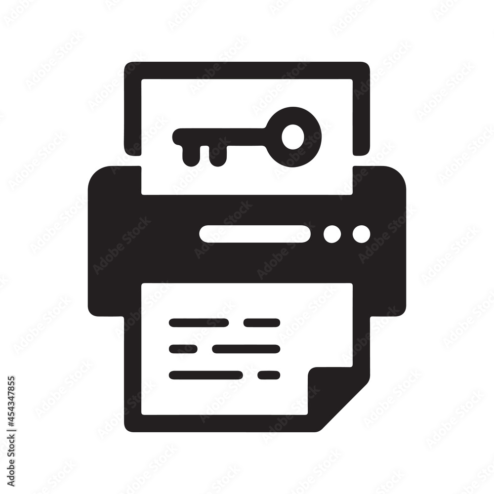 Printing machine icon. Vector and glyph Printing machine icon. Vector and glyph