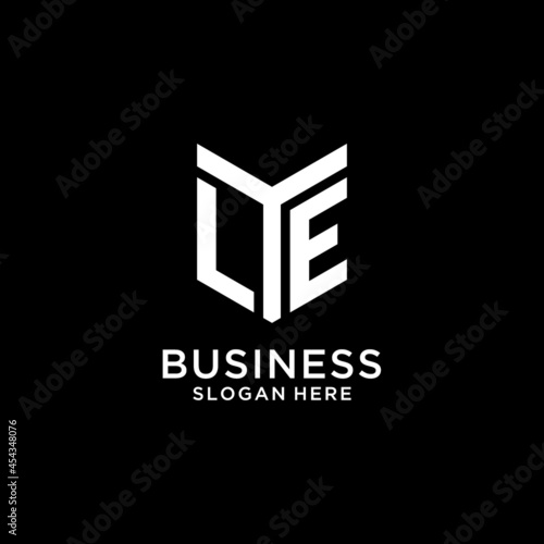 LE mirror initial logo, creative bold monogram initial design style