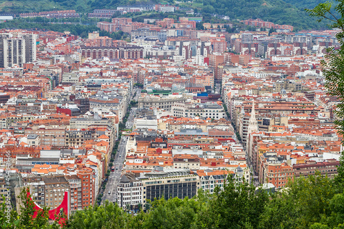 Bilbao city in the Basque country seen from the mountain