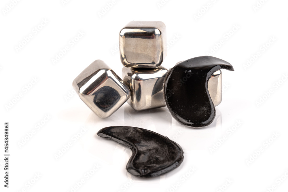 Cosmetic skincare background. Gel eye patches and silver stones. The concept of the Skincare Anti aging, anti wrinkle. Cosmetic skincare background. Gel eye patches and silver stones. The concept of the Skincare Anti aging, anti wrinkle.
