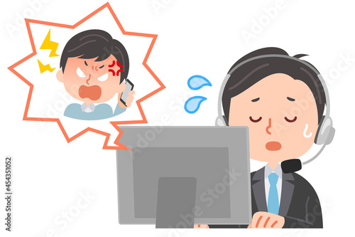 サポートセンターとクレーマーの男性
