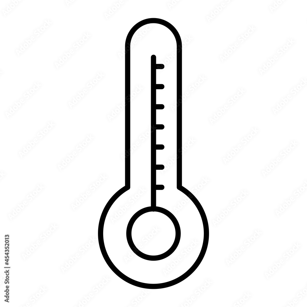Temperature Vector Outline Icon Isolated On White Background Temperature Vector Outline Icon Isolated On White Background