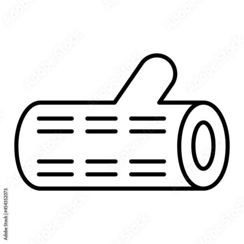 Trunk Vector Outline Icon Isolated On White Background