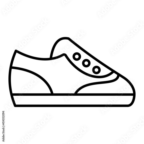 Footwear Vector Outline Icon Isolated On White Background