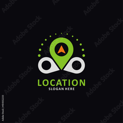 GPS Navigation location logo vector icon