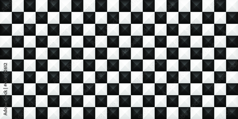 Fototapeta premium Black and white geometric background. Vector illustration.