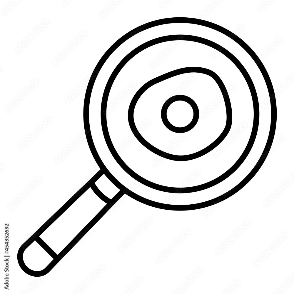 Pan Vector Outline Icon Isolated On White Background Pan Vector Outline Icon Isolated On White Background