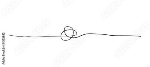 Vector random chaotic lines isolated on white background.