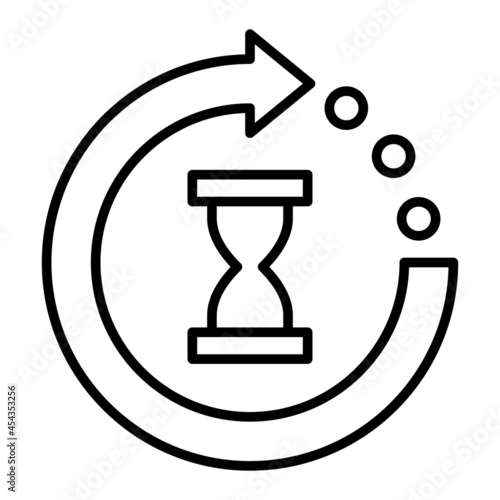 Processing Vector Outline Icon Isolated On White Background