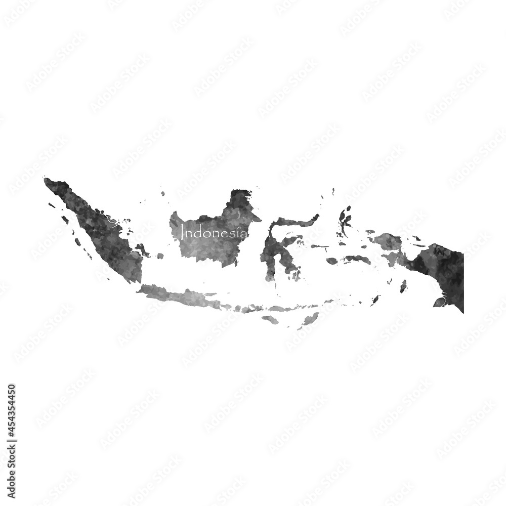Old abstract grunge map of Indonesia with ancient map and letters on white background. Vector EPS 10.