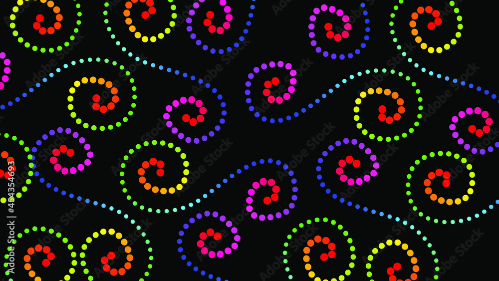 Creative Vector Seamless Background with Colorful Circles