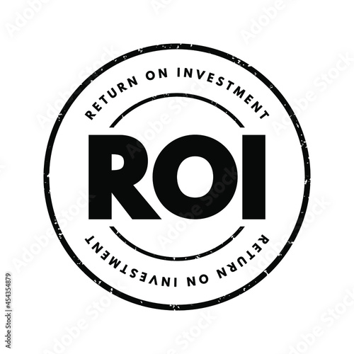 ROI - Return On Investment acronym, business concept background